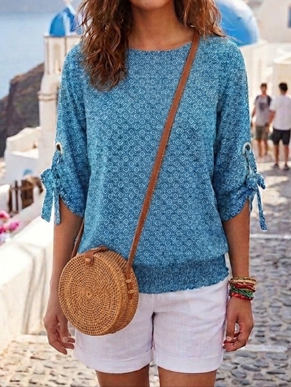 Counterparts Blue Patterned Blouse
